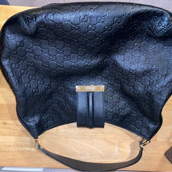 Gucci Black Leather Guccissma Hobo Bag - Picture 4 of 16
